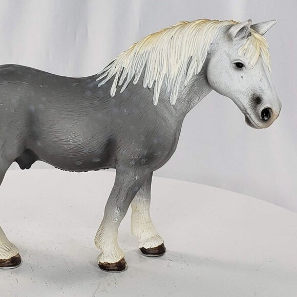 Schleich Percheron Stallion Dapple Grey Horse #13623 - Picture 1 of 5